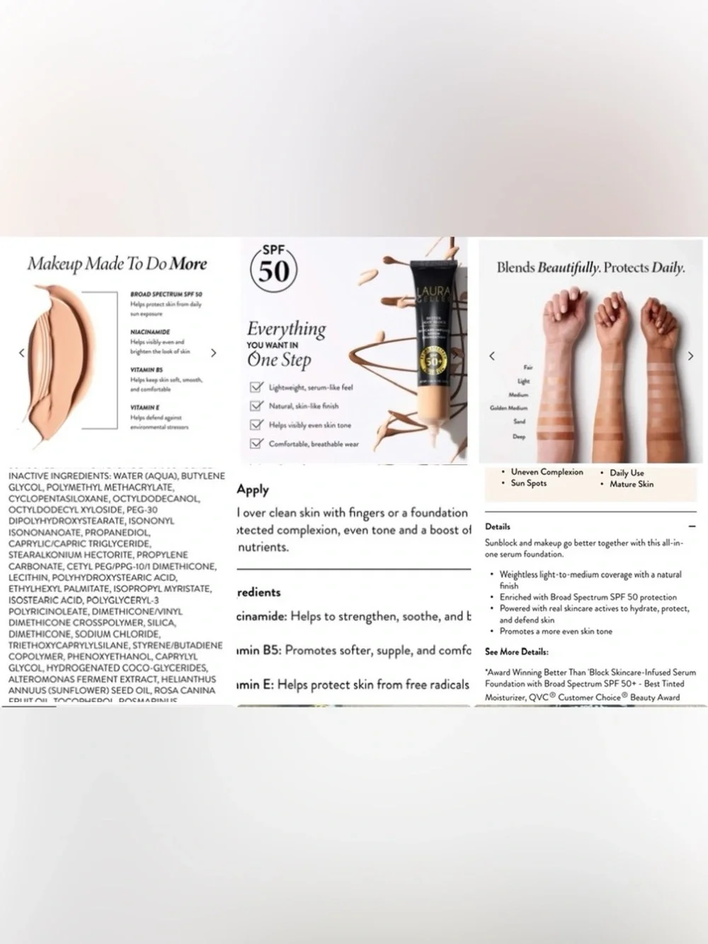 LAURA GELLER BETTER THAN BLOCK SERUM FOUNDATION SPF 50/ LIGHT TO MEDIUM